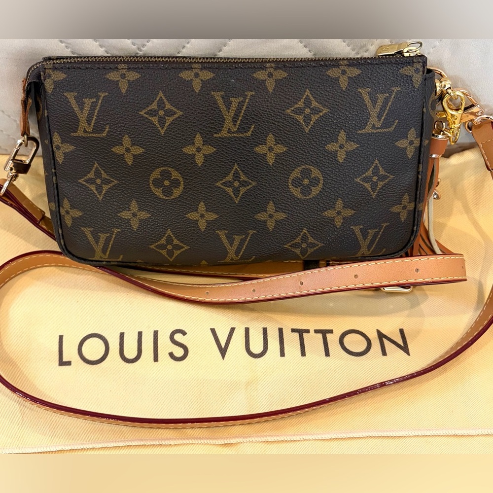Louis Vuitton Monogram Canvas Crossbody Bag in Brown and Tan